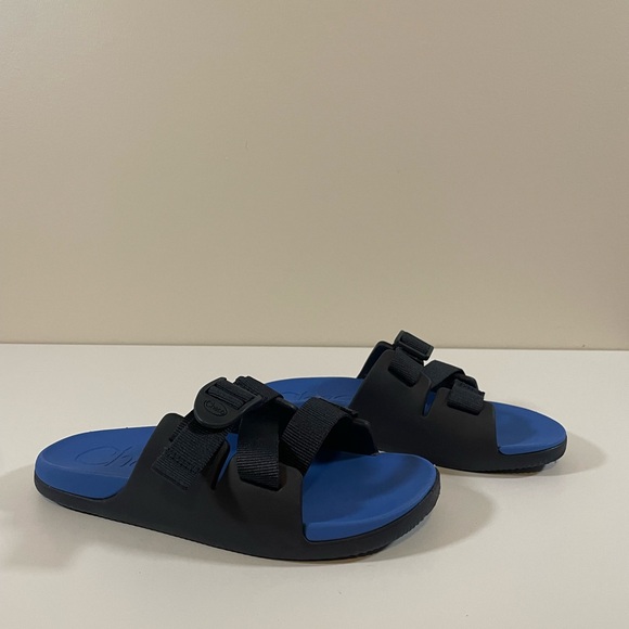 Chaco CHILLOS ACTIVE Unisex Kid's Slide Slip On Sandal Blue Size 3 Boys Sandals - Picture 1 of 8